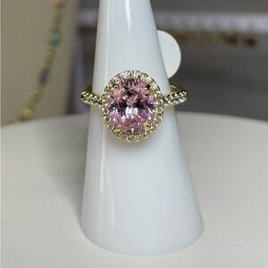 Size 7 Pink Oval Ring
